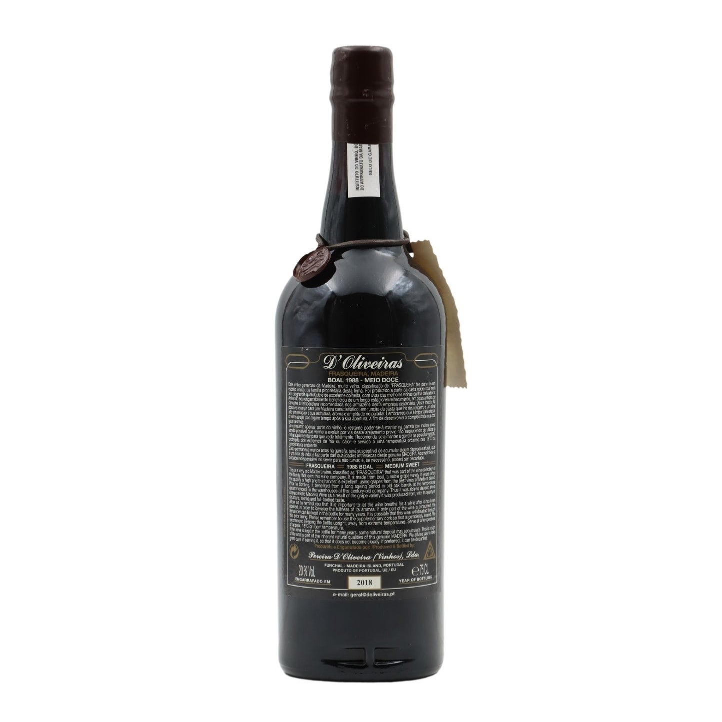 D´Oliveiras Boal Medium Sweet Madeira 1988