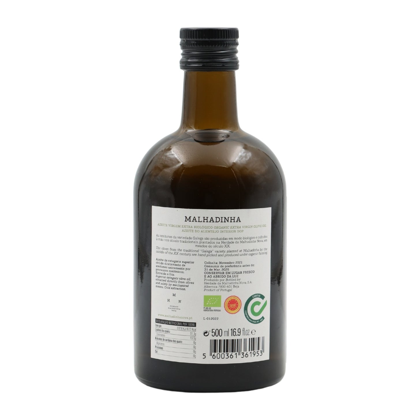 Malhadinha Azeite Extra Virgem Orgânico