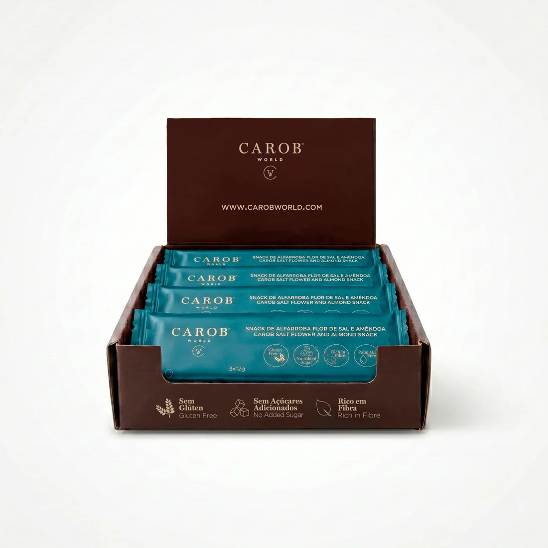 Snack de Alfarroba, Flor de Sal e Amêndoa (Pack 20 x 36g)