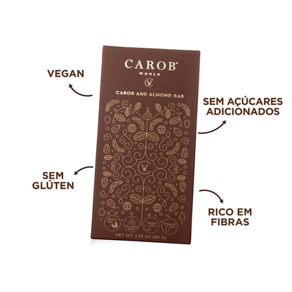 Tablete de Alfarroba e Amêndoa (80g)