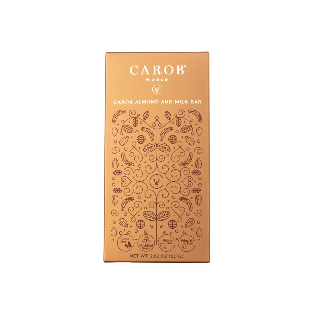 Tablete de Alfarroba, Amêndoa e Leite (80g)