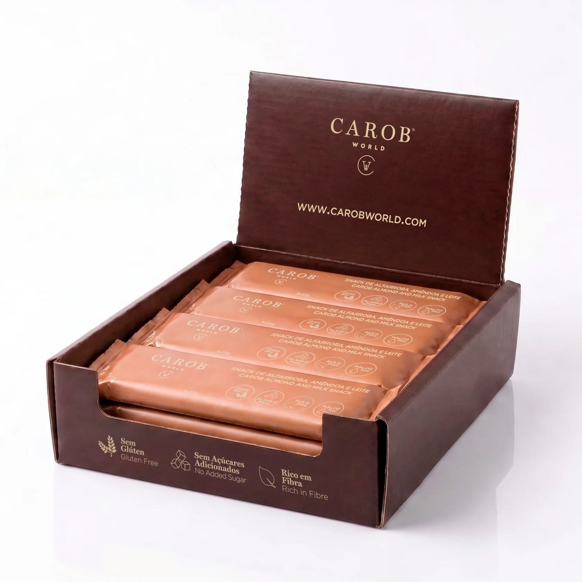 Snack de Alfarroba, Amêndoa e Leite (Pack 20 x 36g)
