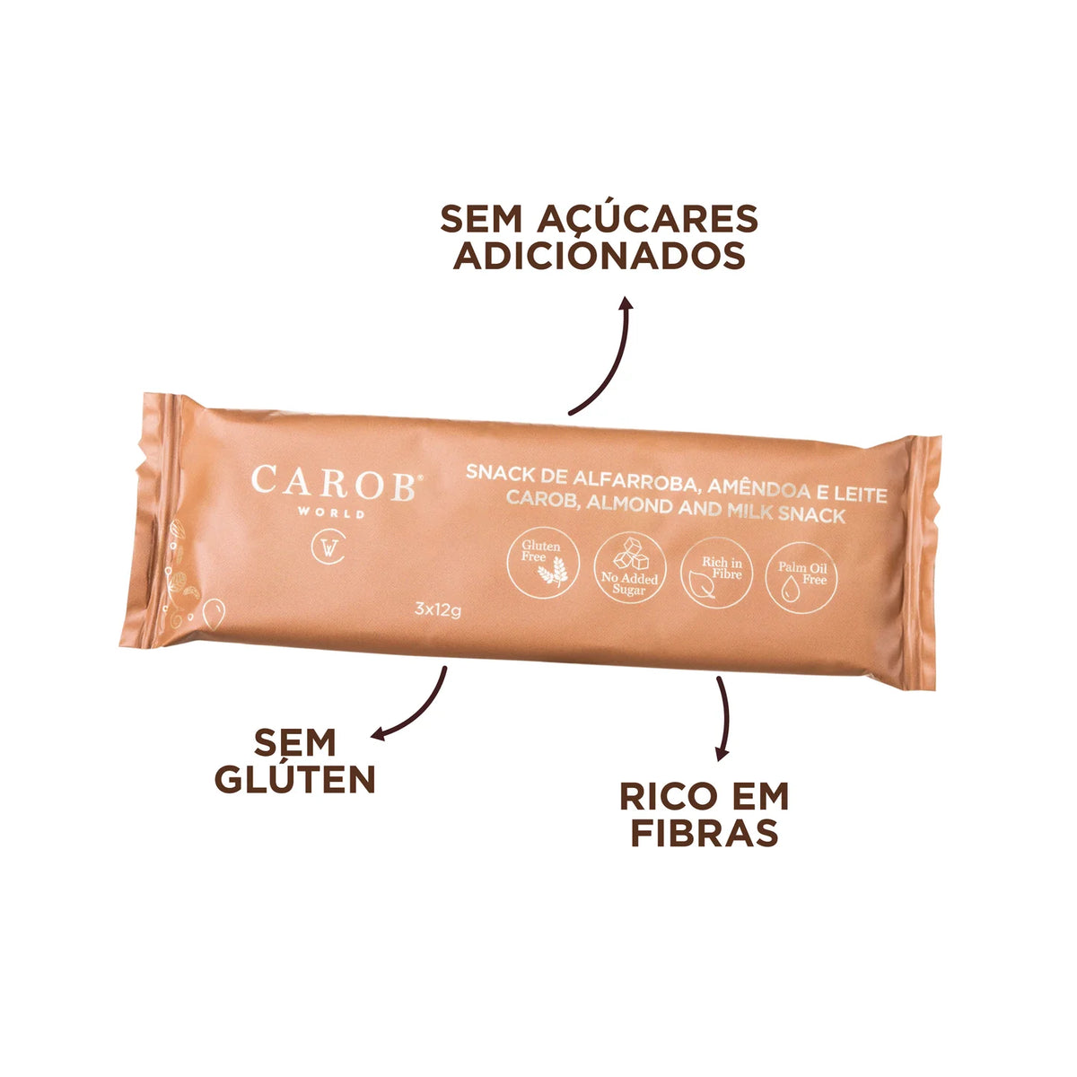 Snack de Alfarroba, Amêndoa e Leite (36g)