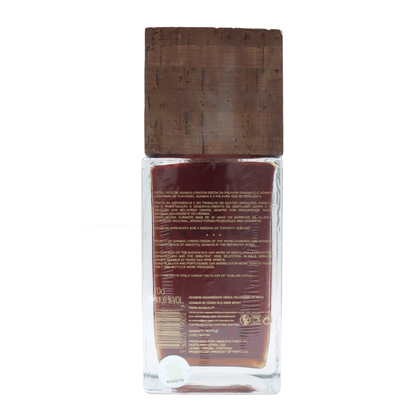 Adamus 20 anos Aguardente Vínica Velhíssima