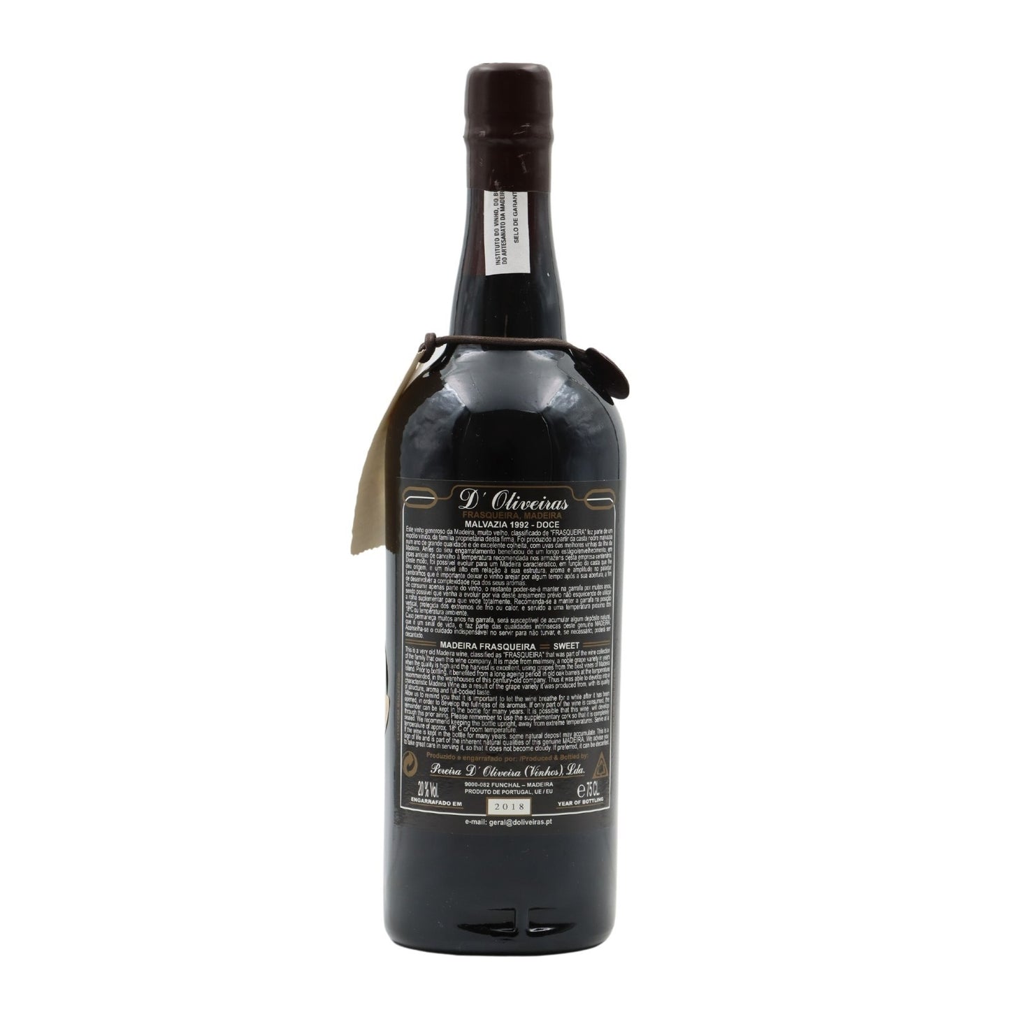 D´Oliveiras Malmsey Sweet Madeira 1992
