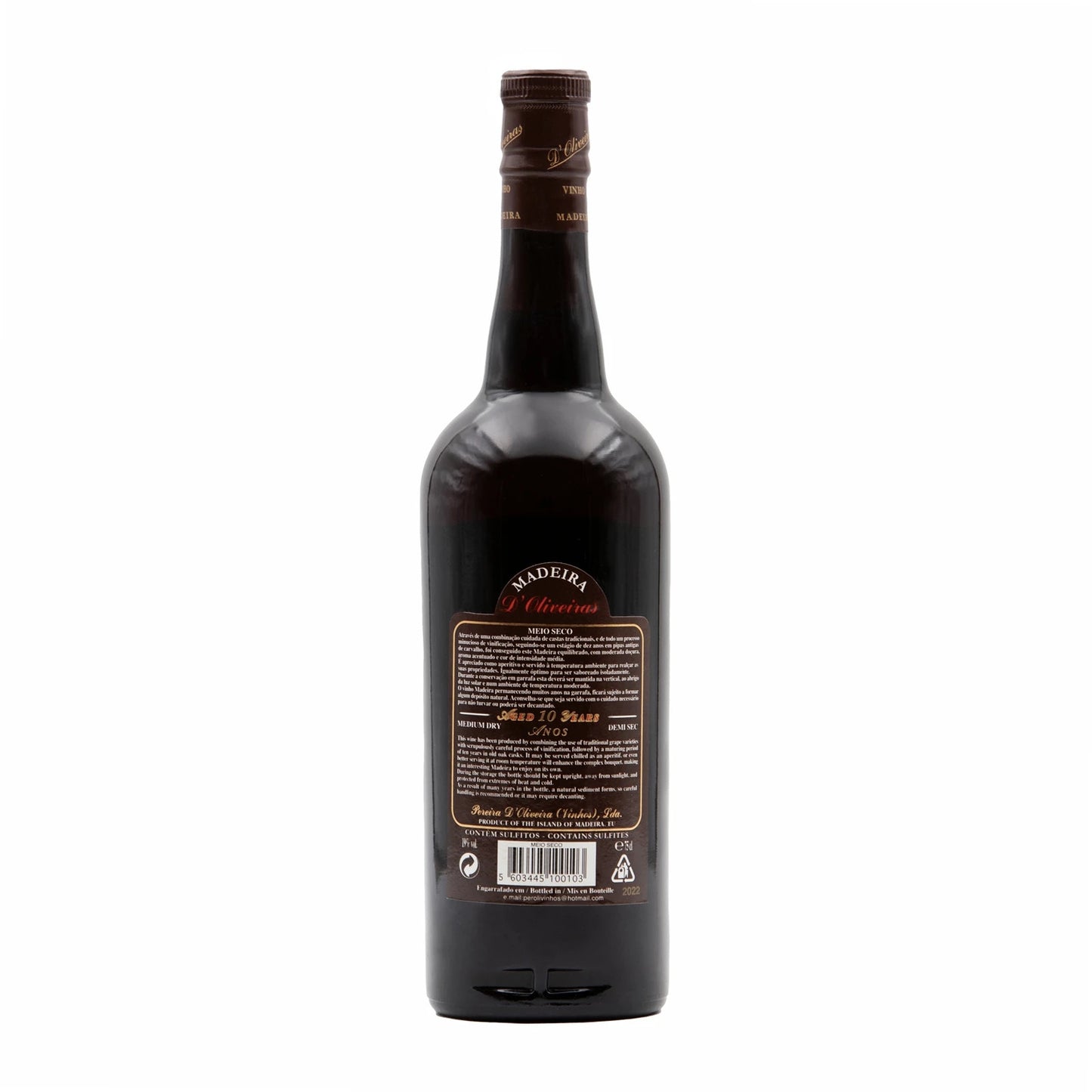 D´Oliveiras Semi-Dry 10 Years Madeira