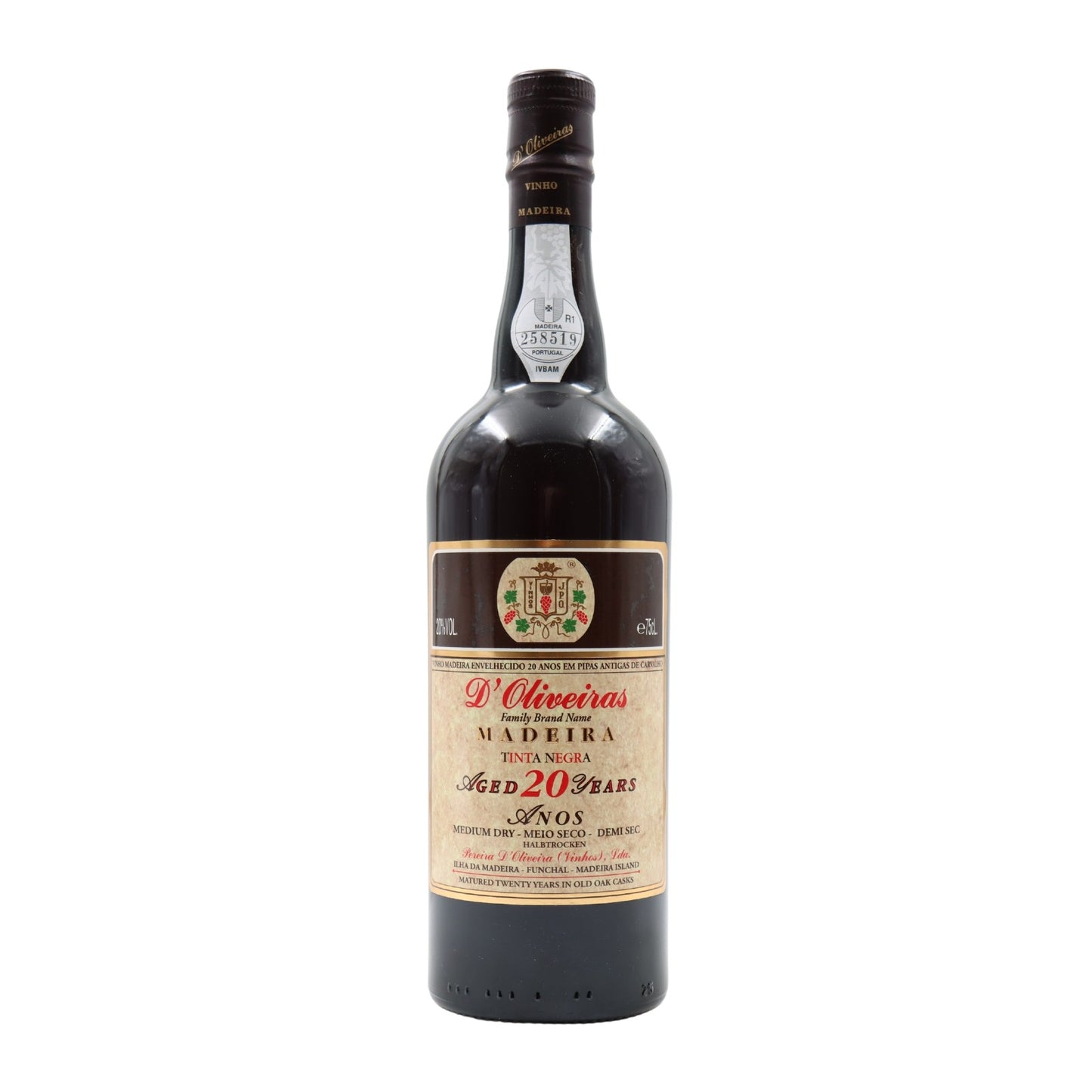 D´Oliveiras Medium Dry 20 years Madeira