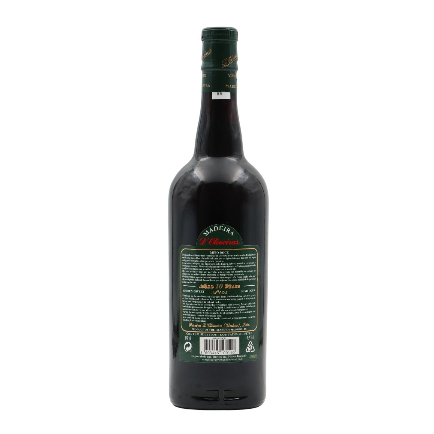 D´Oliveiras Semi Sweet 10 Years Madeira