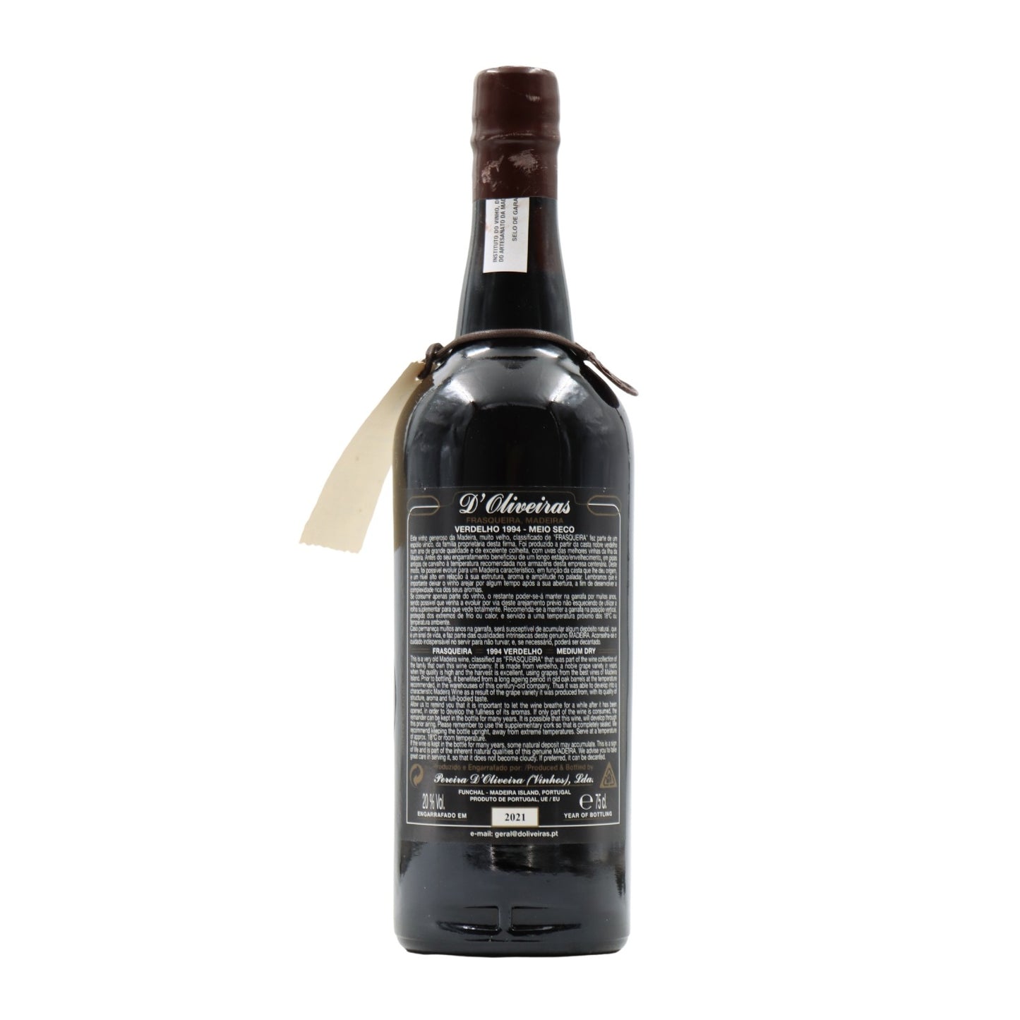 D´Oliveiras Verdelho Medium Dry Madeira 1994