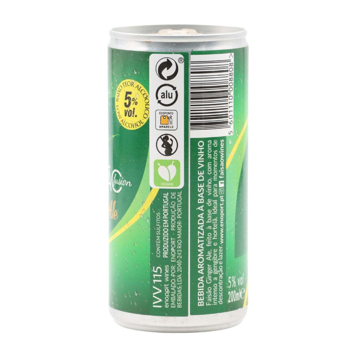 Pheasant Fusion Ginger Ale in a can