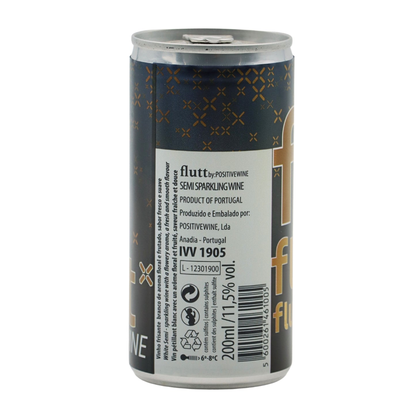 Flutt White Semi-Sparkling Wine in a can