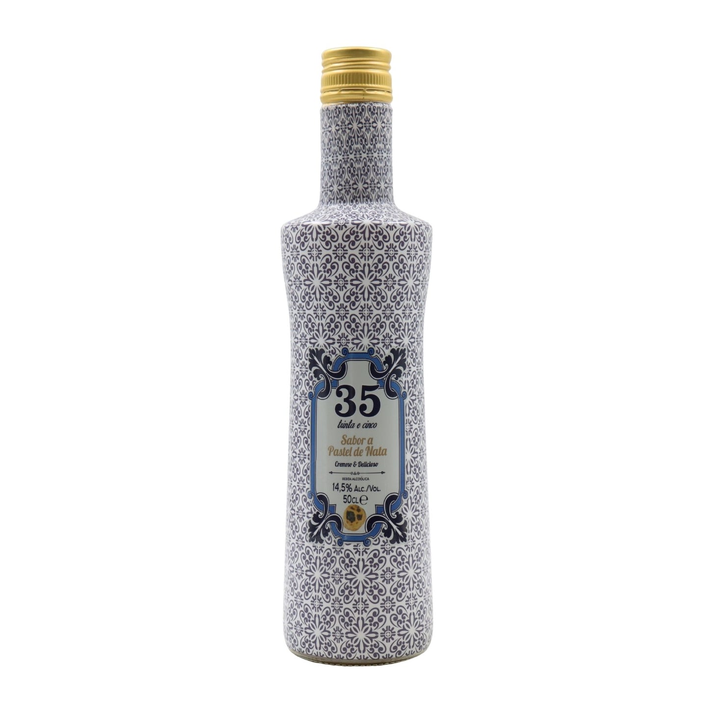 Licor 35 Licor de Pastel de Nata Garrafa Azulejo
