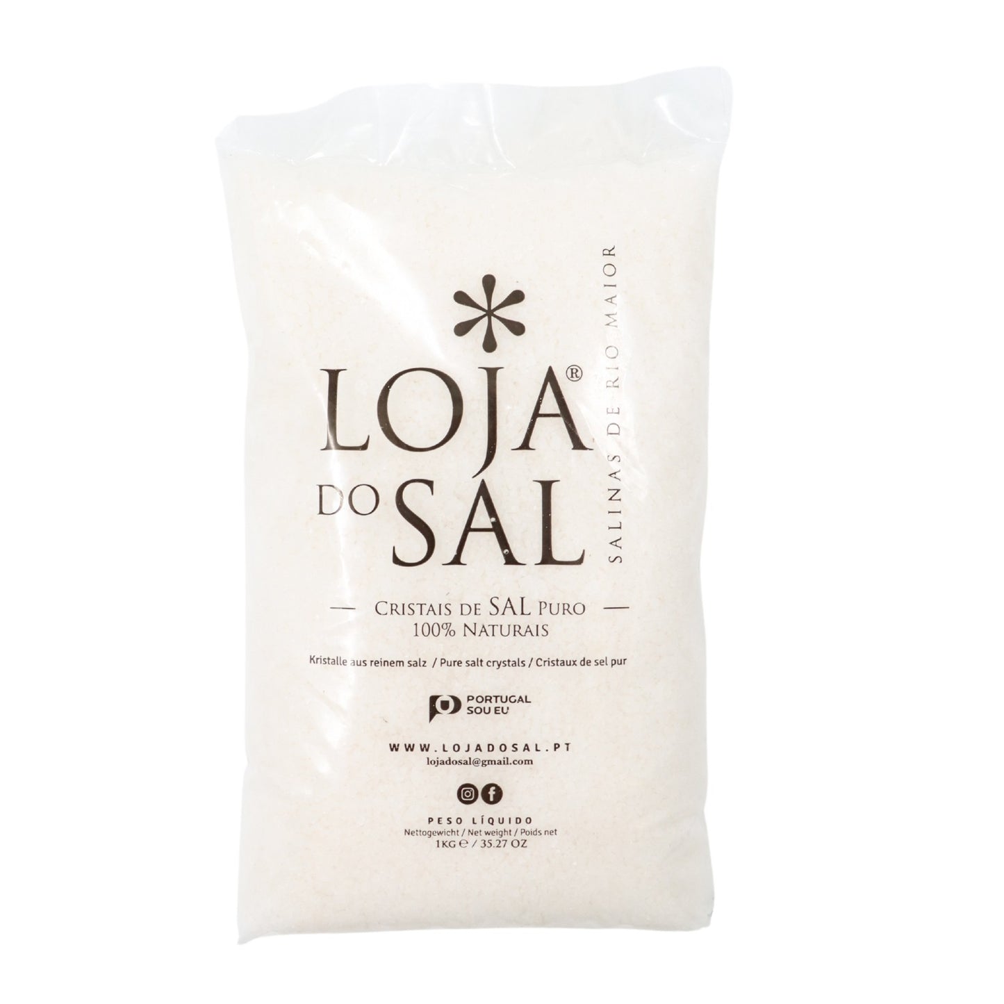 Loja do Sal Cristais de Sal Puro 1 kilo