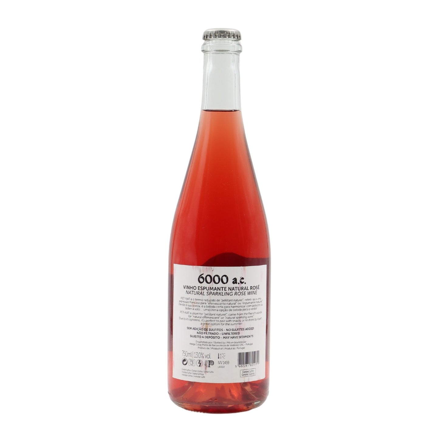 Ponte da Barca 6000AC Pet Nat Rosé Sparkling Wine