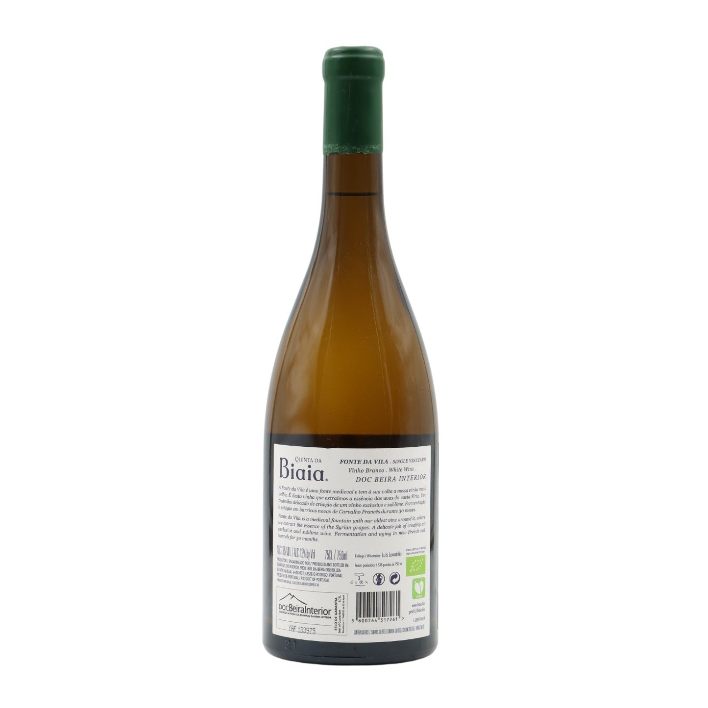 Quinta da Biaia Biologic Fonte da Vila Síria Branco 2019