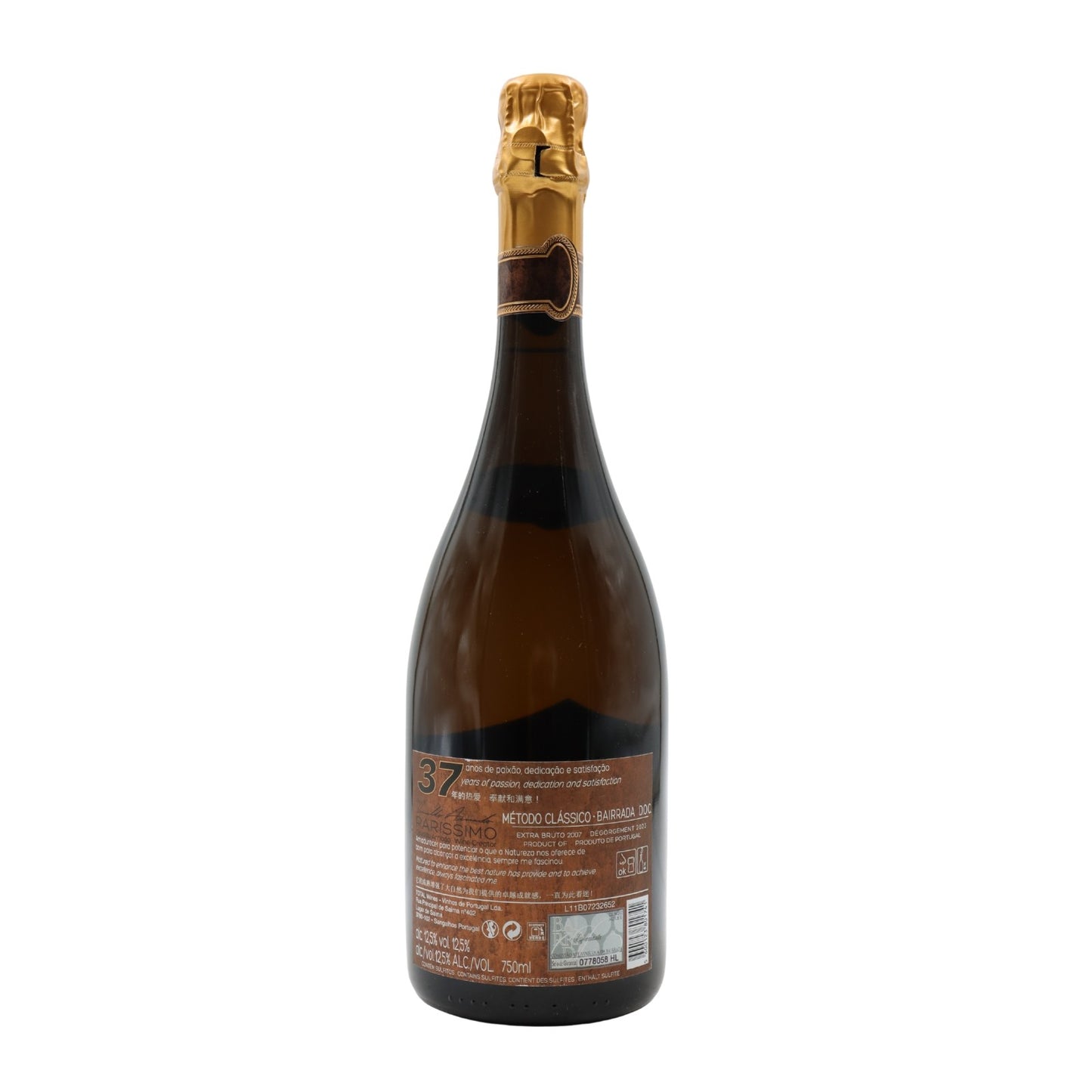 Raríssimo Bairrada 37 anos Bruto Espumante 2007
